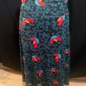 Colorful Bird Print Women's Skirt